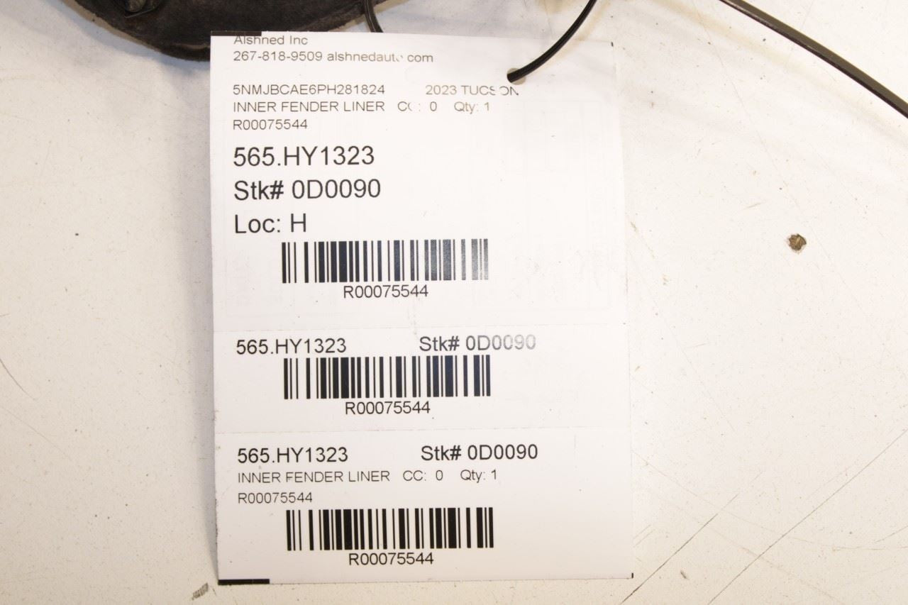 2022-24 Hyundai Tucson SEL Rear Left Driver Side Wheelhouse Liner Splash Shield - Alshned Auto Parts