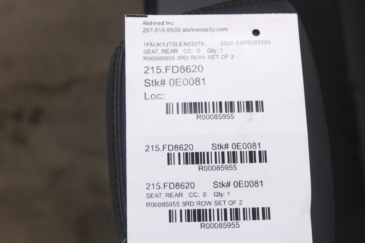 19-21 Ford Expedition Max XLT 4WD Rear RH and LH Side 3rd Row Seat Full Complete17