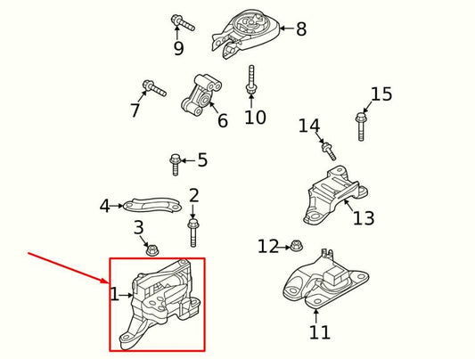 20232025 Mazda CX30 2.5 S 2.5L AWD Front Right Engine Support Mount Bracket - Alshned Auto Parts