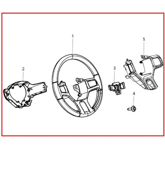 2013-2018 Ram 2500 Tradesman Crew Cab 6.4L 2WD Steering Wheel w/ Control Buttons - Alshned Auto Parts