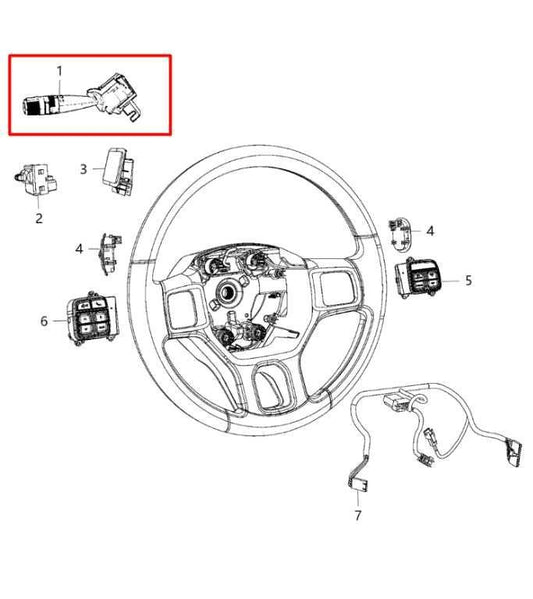 1120 Ram 1500 Big Horn Crew Cab Steering Column Light Turn Signal Wiper Switch - Alshned Auto Parts
