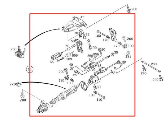2006-2009 Mercedes-Benz CLK 350 3.5L Steering Column Assembly 209-460-03-16 OEM - Alshned Auto Parts