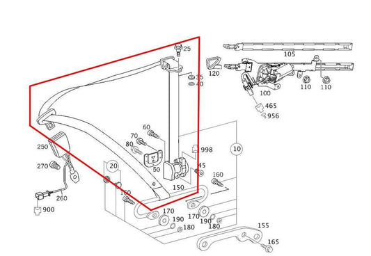 06-09 Mercedes-Benz CLK 350 3.5L RWD Front Driver Left Side Seat Belt Retractor - Alshned Auto Parts