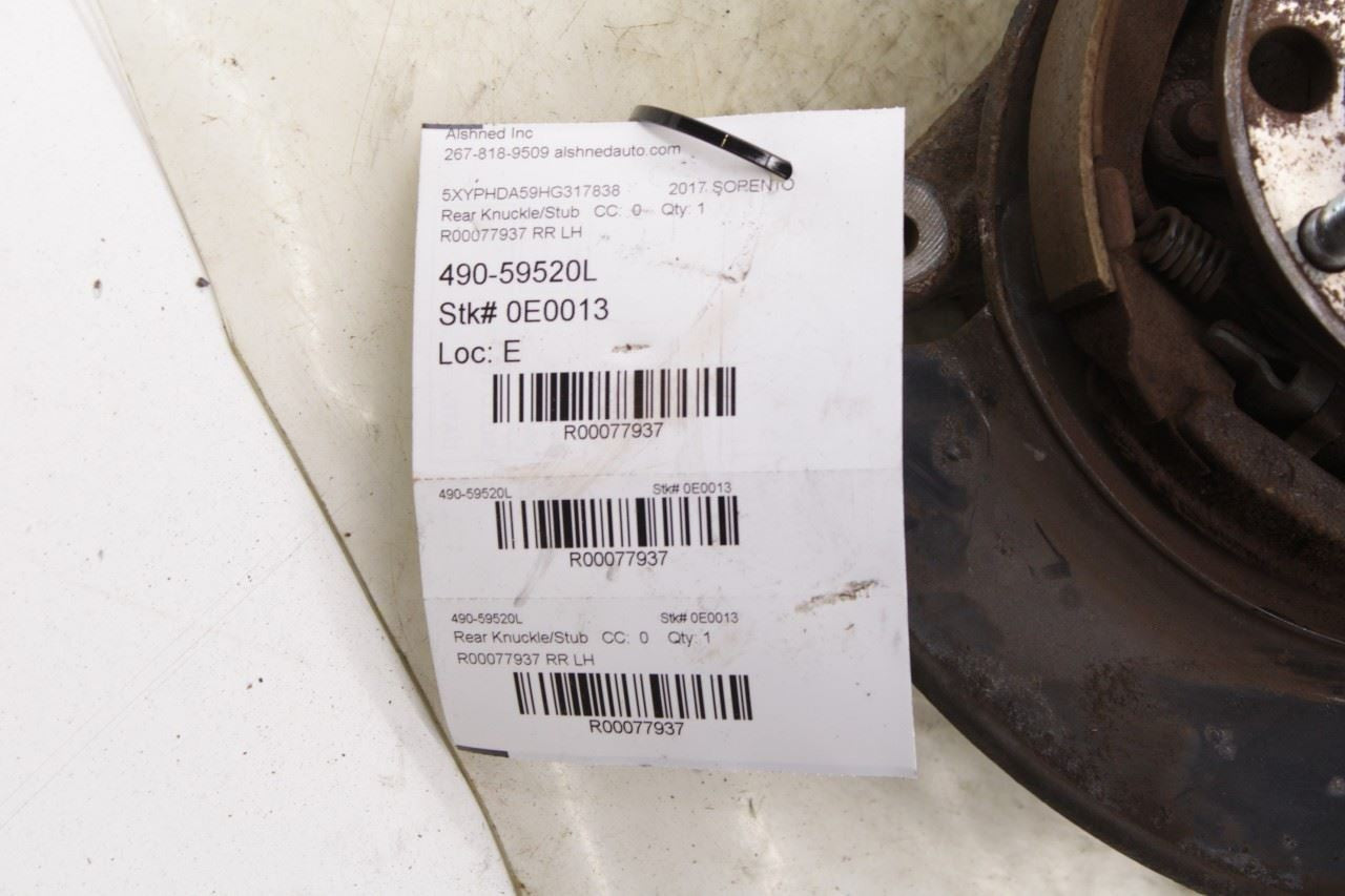 2015-2020 Kia Sorento EX Rear Left Driver Side Spindle Knuckle Hub 52710-C5200 - Alshned Auto Parts