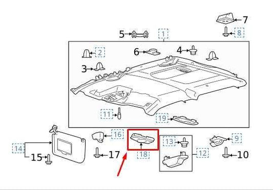 2015-2020 Ford F150 XL Front Roof Overhead Dome Light Lamp FL3Z-13776-AA OEM - Alshned Auto Parts