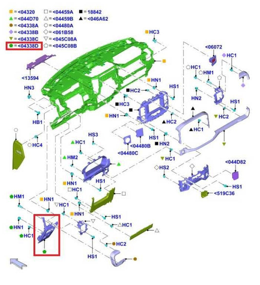 22-24 Ford Expedition MAX XLT Dash Left Headlight Switch Bezel ML3B15043D12CG - Alshned Auto Parts