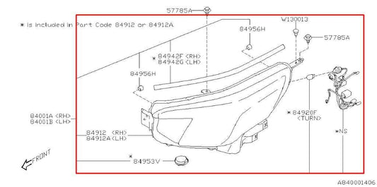 22-24 Subaru Forester Front Driver LH Side LED Headlight Lamp 84001SJ390 *ReaD* - Alshned Auto Parts