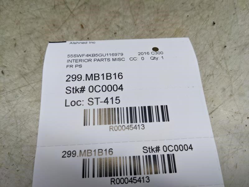 2015-21 Mercedes-Benz C300 Front Right Door Window Frame Trim 205-727-02-71 OEM - Alshned Auto Parts