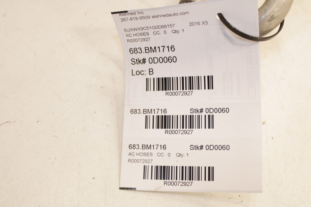 201317 BMW X3 xDrive28i 2.0L AC Conditioning Suction Hose Pipe 64539228236 - Alshned Auto Parts