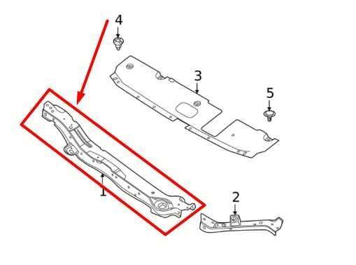 2020-2024 Nissan Sentra Radiator Core Support Upper Tie Bar F2511-6LBMH OEM - Alshned Auto Parts