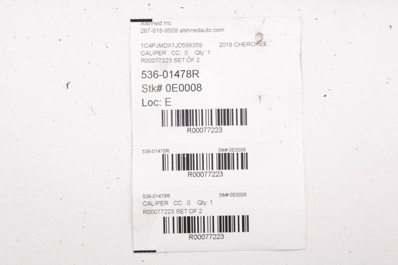 2014-2022 Jeep Cherokee Limited Rear Right and Left Side Brake Disc Caliper - Alshned Auto Parts