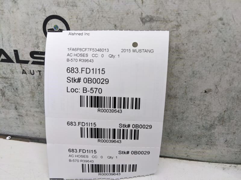 2015-2020 Ford Mustang HVAC Heater Water Outlet Hose FR3Z-18472-C OEM - Alshned Auto Parts