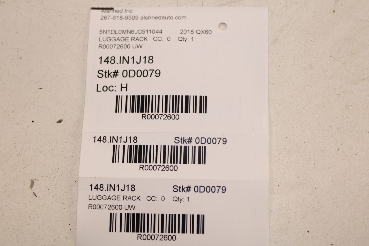 2015-2020 Infiniti QX60 Left and Right Side Roof Luggage Rack Rail Molding - Alshned Auto Parts