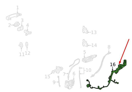 2022-2024 Chevrolet Silverado LT-L Front Right Side Door Wire Harness 86789941 - Alshned Auto Parts