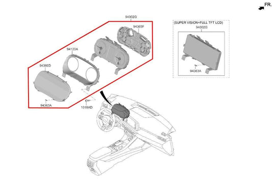 2021-24 Kia K5 GTLine 1.6L AWD Speedometer Gauge Instrument Cluster 34K Mileage - Alshned Auto Parts