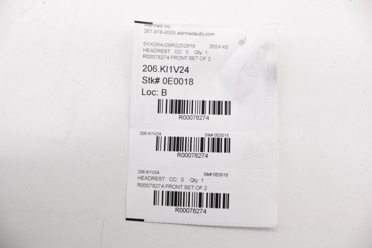 2021-24 Kia K5 GTLine Front Passenger Right Driver Left Side Seat Headrest Set - Alshned Auto Parts
