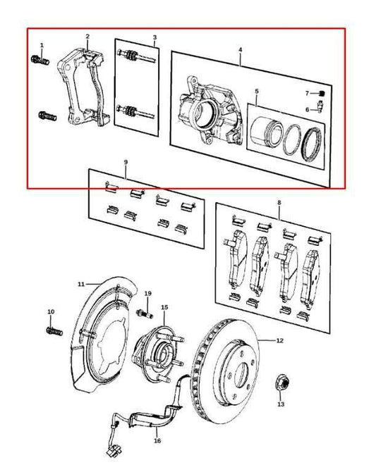 2014-2023 Jeep Cherokee Limited Front Right and Left Side Brake Disc Caliper - Alshned Auto Parts