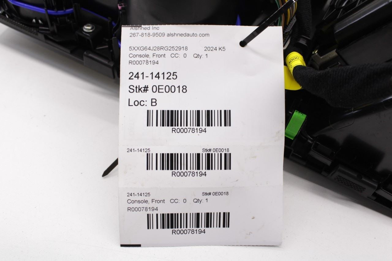 21-24 Kia K5 GTLine 1.6L Front Center Console Shifter Bezel Trim w/ Cup Holder - Alshned Auto Parts