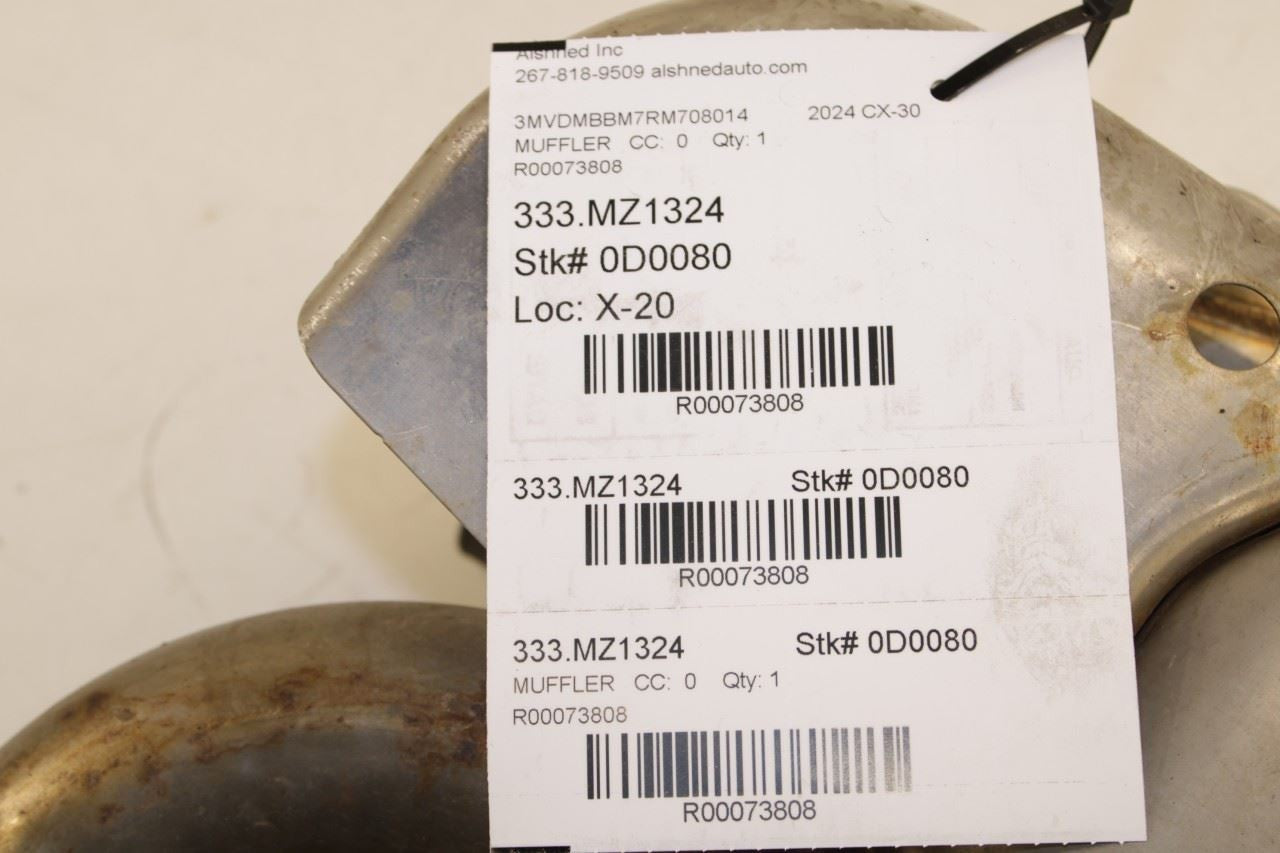 202025 Mazda CX30 2.5 S 2.5L AWD Rear Exhaust Muffler w/ Dual Tip PY4X40100A - Alshned Auto Parts