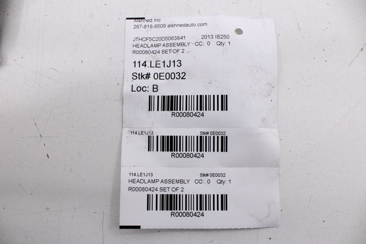 10-15 Lexus IS250 Front RH and LH HID Xenon Headlight Ballast Control Module Set - Alshned Auto Parts