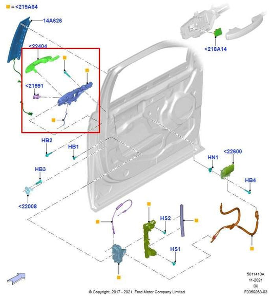 2018-24 Ford Expedition Max XLT 3.5L Front Driver Left Side Door Exterior Handle - Alshned Auto Parts