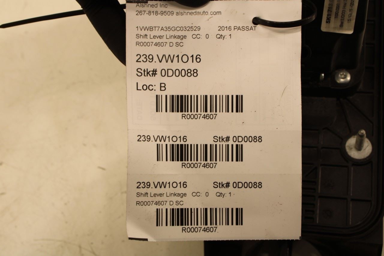 2016 Volkswagen Passat SE FWD Auto Transmission Gear Shifter Lever Knob Assembly - Alshned Auto Parts