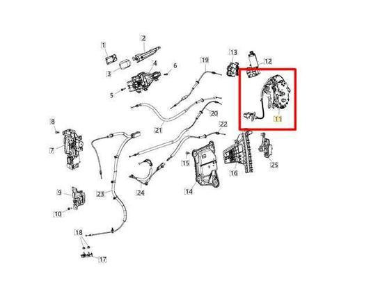 17-23 Chrysler Pacifica Rear RH Sliding Door Lock Latch Actuator 68234564AG OEM - Alshned Auto Parts