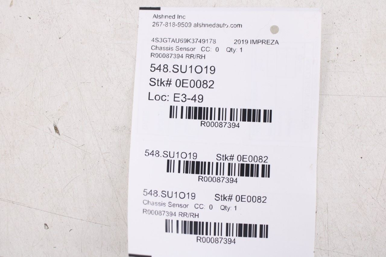 17-19 Subaru Impreza 2.0I Limited RR RH Blind Spot Detection Radar Sensor Module13