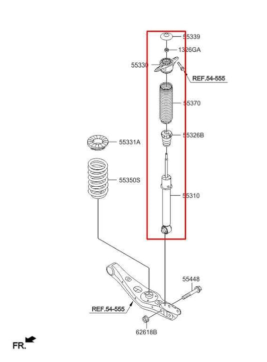 2015-2020 Kia Sorento EX 3.3L AWD Rear Left Driver Side Shock Strut Absorber - Alshned Auto Parts