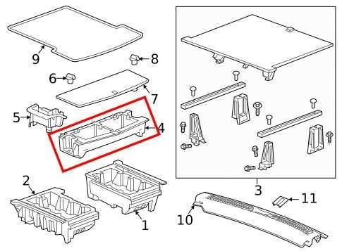17-23 GMC Acadia SLT-1 Rear Trunk Floor Storage Compartment Box 84217564 *ReaD* - Alshned Auto Parts