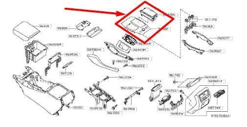 2016-20 Infiniti QX60 Center Console Shifter Trim Panel w Cup Holder 96915-9NJ0A - Alshned Auto Parts