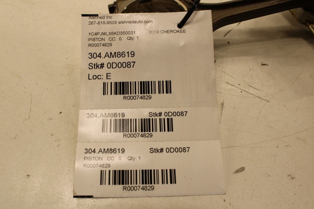 14-22 Jeep Cherokee Latitude 3.2L Engine Piston No 4 w Connecting Rod 68088071AF - Alshned Auto Parts