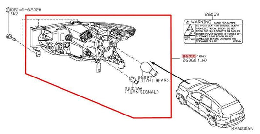2016-19 Infiniti QX60 3.5L Front Passenger Right Side HID Headlight Lamp *ReaD* - Alshned Auto Parts
