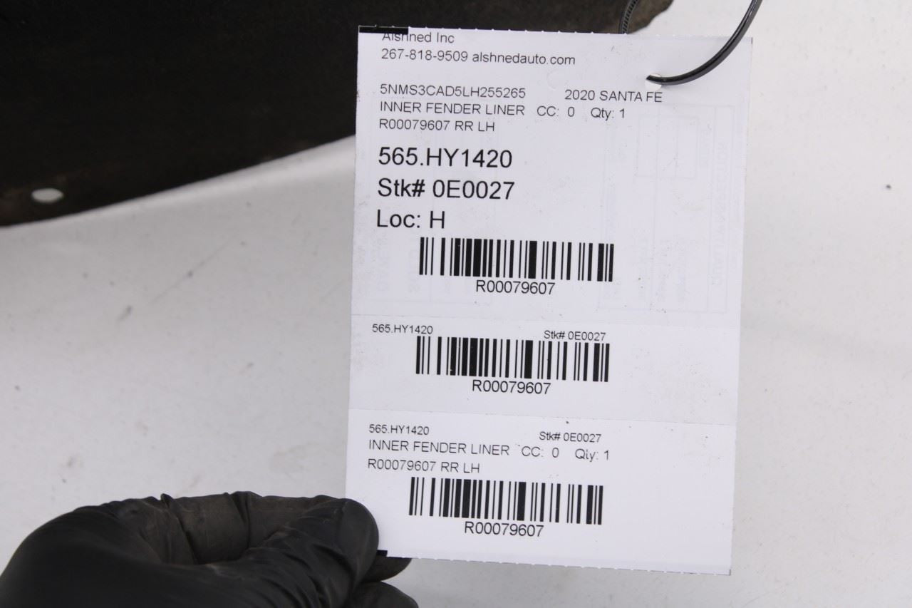 19-20 Hyundai Santa Fe SEL Rear Left Driver Side Wheelhouse Liner Splash Shield - Alshned Auto Parts