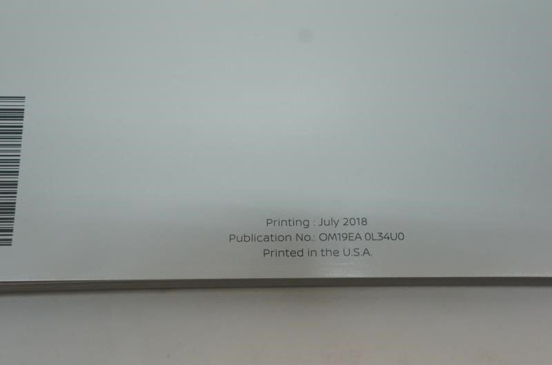 2019 NISSAN ALTIMA SEDAN Owner's Manual Book Case Warranty information booklet - Alshned Auto Parts