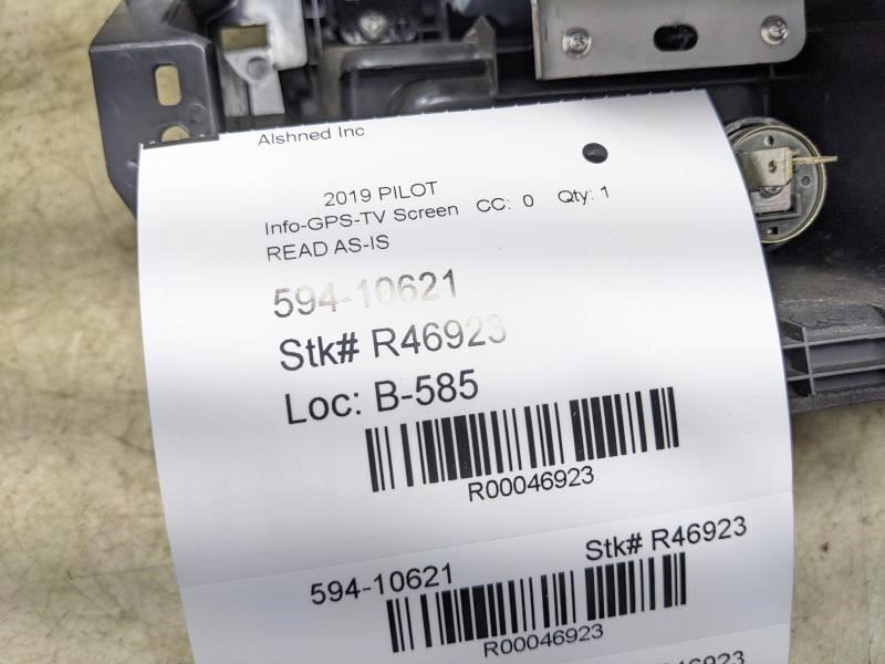 2019-2020 Honda Pilot Dash Panasonic DVD Player 39110-TG7-A81 OEM *ReaD**AS IS* - Alshned Auto Parts