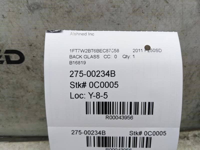 2011-2016 Ford F250SD Rear Back Sliding Glass w Motor BC3Z-25422B30-J OEM *ReaD* - Alshned Auto Parts