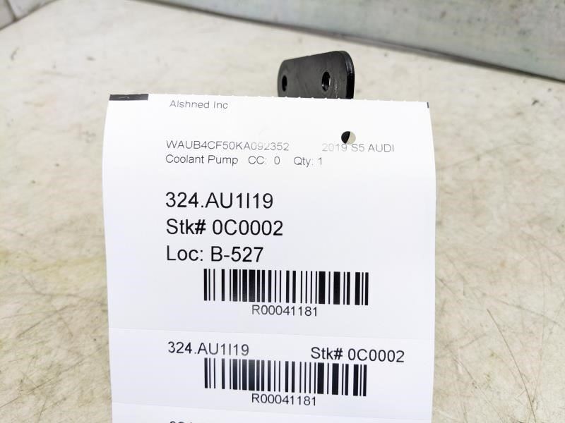 18-23 Audi S5 Right Upper Coolant Auxiliary Water Pump w Bracket 06H-121-601 OEM - Alshned Auto Parts