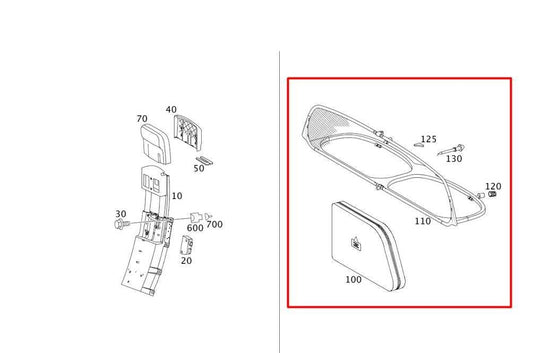 2006-09 Mercedes-Benz CLK 350 3.5L Air Windscreen Deflector Assembly w/ Case Bag - Alshned Auto Parts