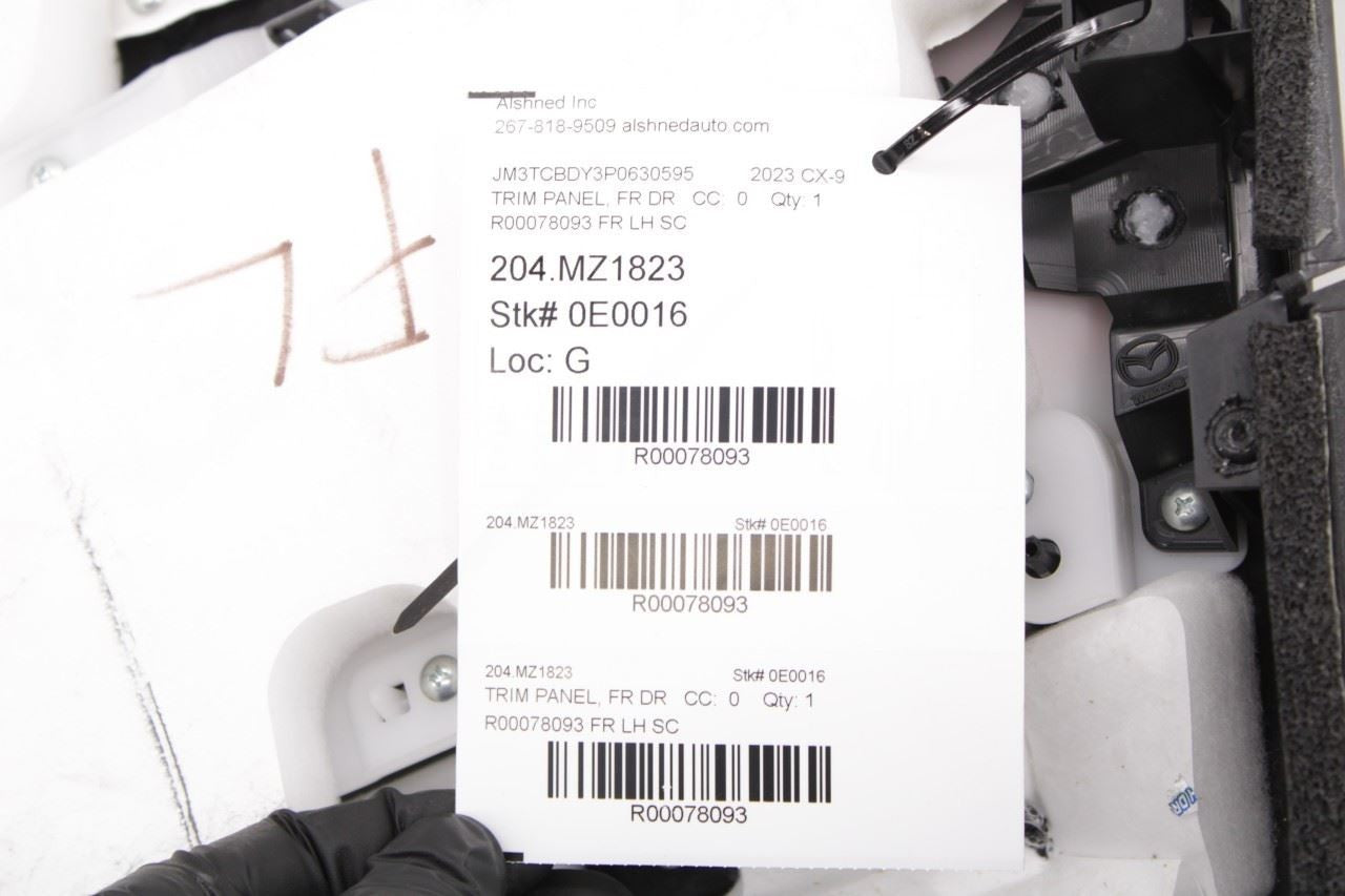2022-2023 Mazda CX9 Grand Touring Front Left Door Trim Panel TC3T6845005 OEM - Alshned Auto Parts