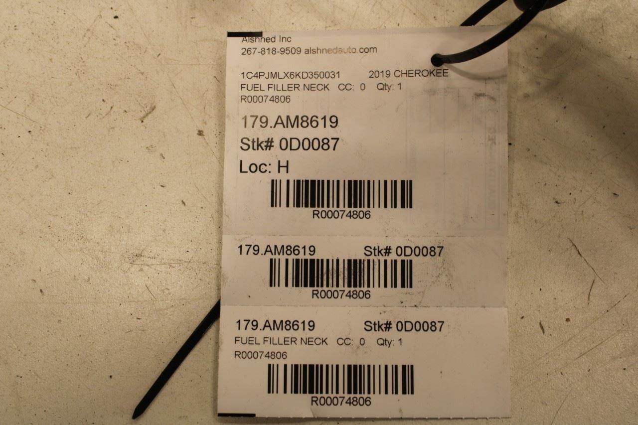 2019-2023 Jeep Cherokee Latitude 3.2L Fuel Filler Neck Hose Pipe 52030325AB OEM - Alshned Auto Parts