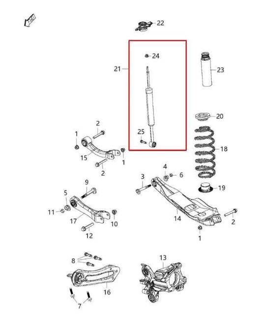 2014-18 Jeep Cherokee Limited 3.2L 4x4 Rear Right and Left Shock Strut Absorber - Alshned Auto Parts