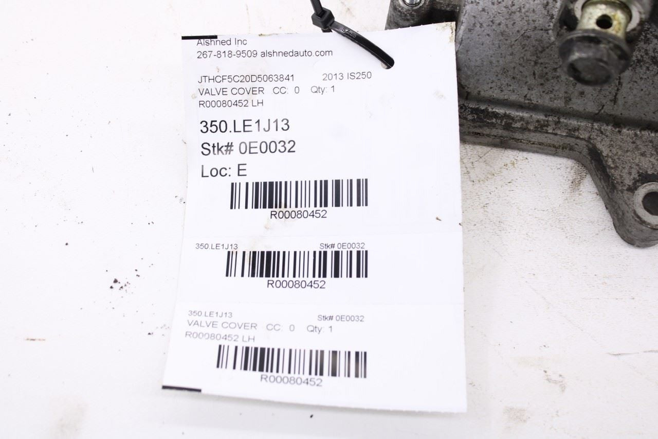 2006-15 Lexus IS250 2.5L Left Side Engine Cylinder Head Valve Cover 11202-31022 - Alshned Auto Parts