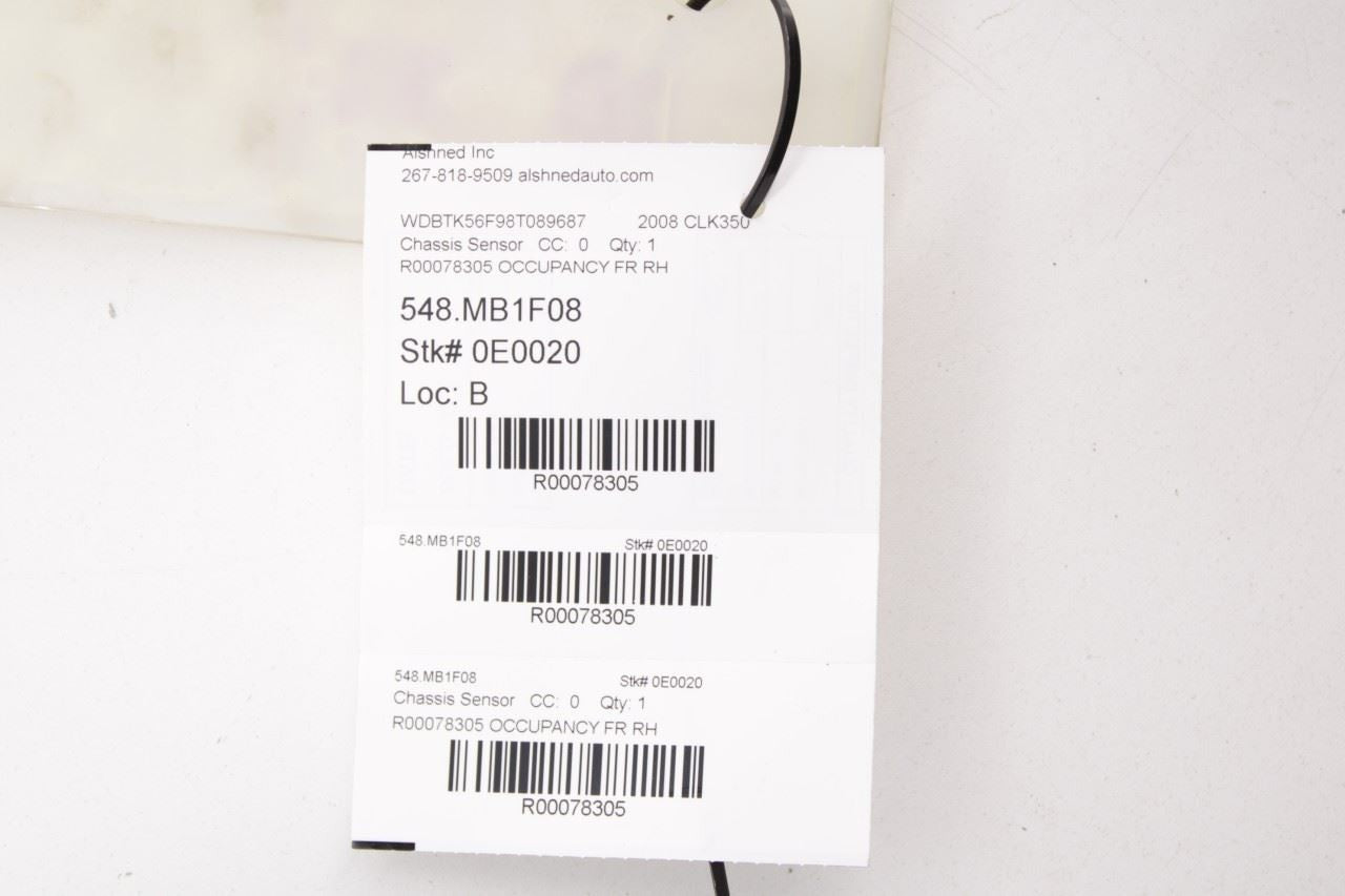 06-09 Mercedes-Benz CLK 350 3.5L RWD Front Right Side Seat Occupancy Sensor Pad - Alshned Auto Parts