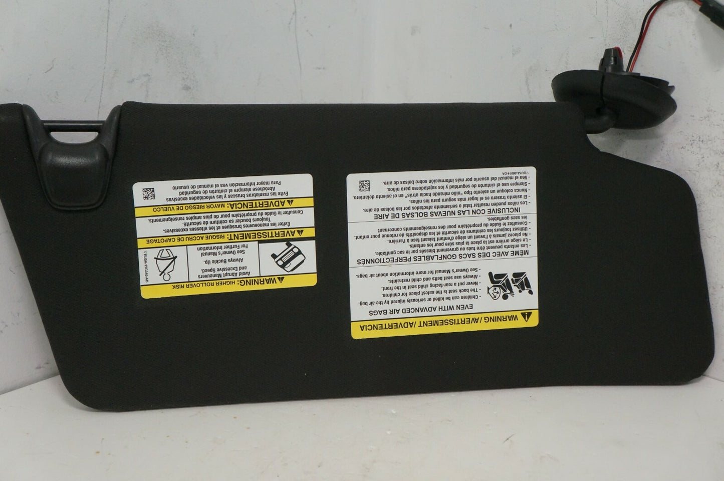 2011-2015 Ford Explorer Driver Left Sunvisor Sun Visor Black VA1570 OEM - Alshned Auto Parts
