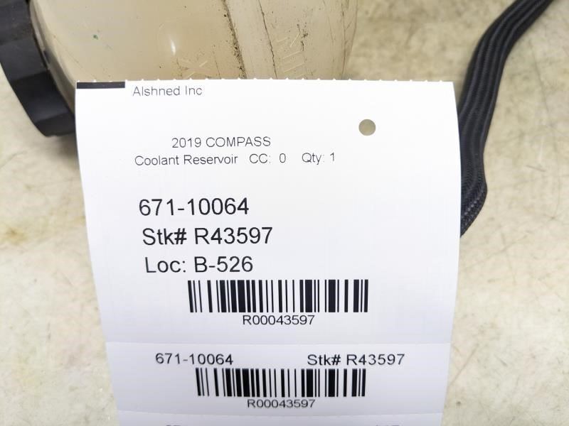 2017-2022 Jeep Compass Radiator Coolant Reservoir Tank 68289857AA OEM - Alshned Auto Parts
