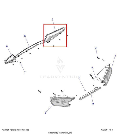 2024-2026 Polaris RZR XP 1000 Ultimate Rear Left Side Tail Light Lamp 2415182 - Alshned Auto Parts