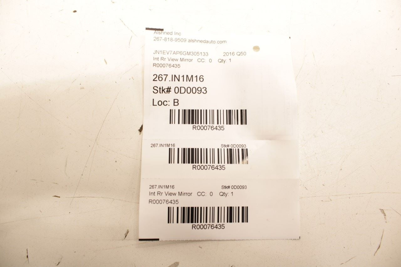 2014-2024 Infiniti Q50 Premium Interior Inside Rear View Mirror 96321-4GA3A OEM - Alshned Auto Parts