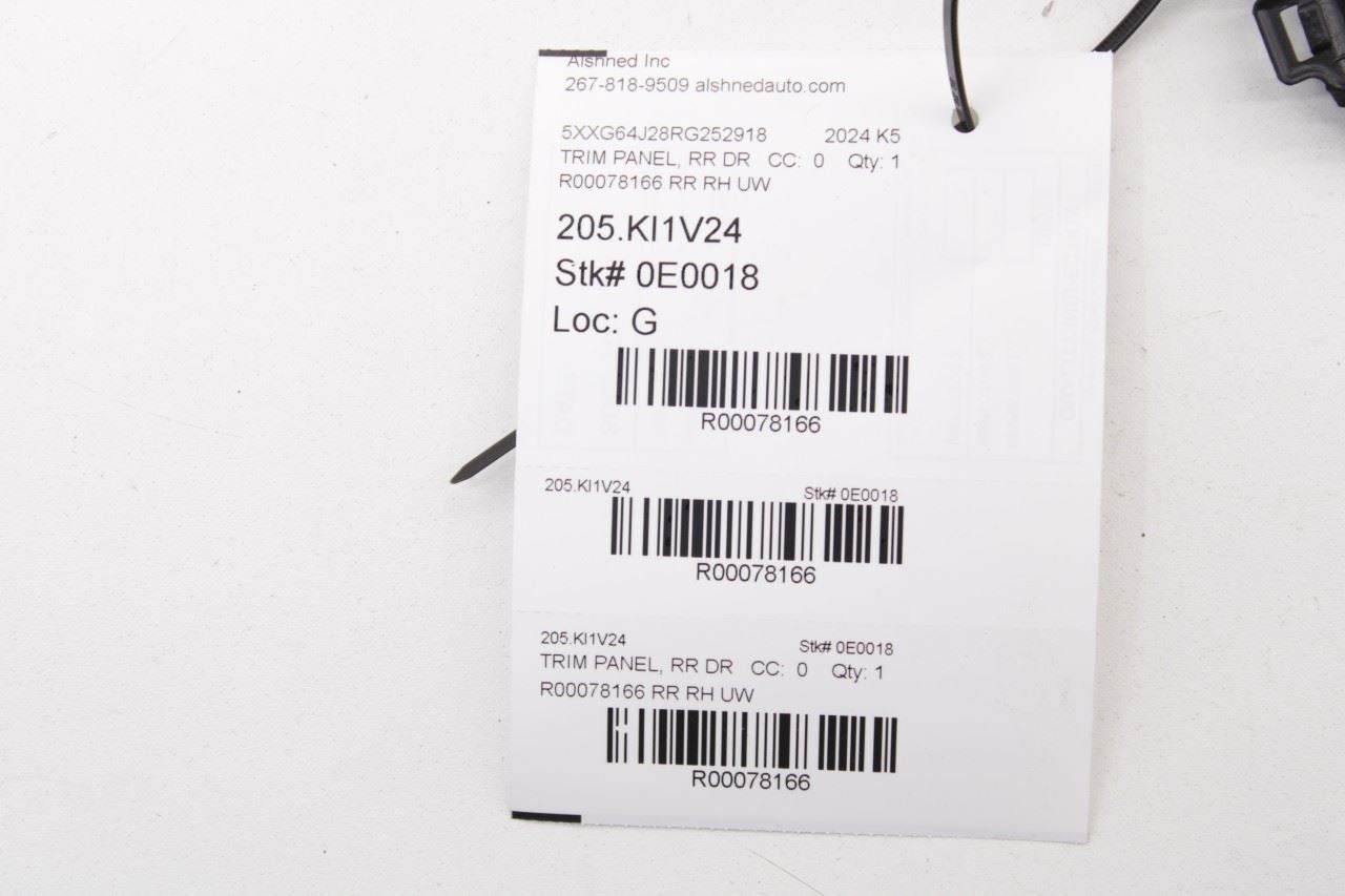 2021-2024 Kia K5 GT-Line Rear Right Side Door Trim Panel 83302-L3040DM1 OEM - Alshned Auto Parts