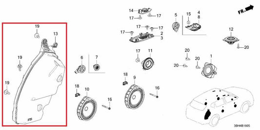 23-26 Acura Integra A-Spec Rear Trunk ELS Audio Speaker Subwoofer EAB20141A OEM - Alshned Auto Parts